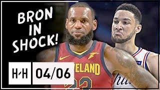 Ben Simmons vs LeBron James AMAZING Triple-Doubles Duel Highlights (2018.04.06) - KING vs PRINCE!