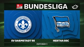 SV Darmstadt 98 vs. Hertha BSC | Matchday 3 — Bundesliga 2 2025/26