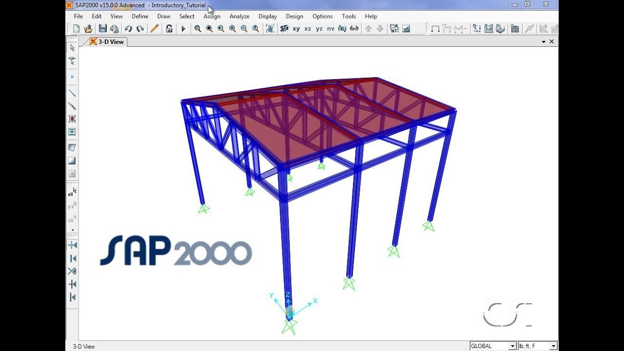 SAP2000 - 01 Introductory Tutorial: Watch & Learn - YouTube
