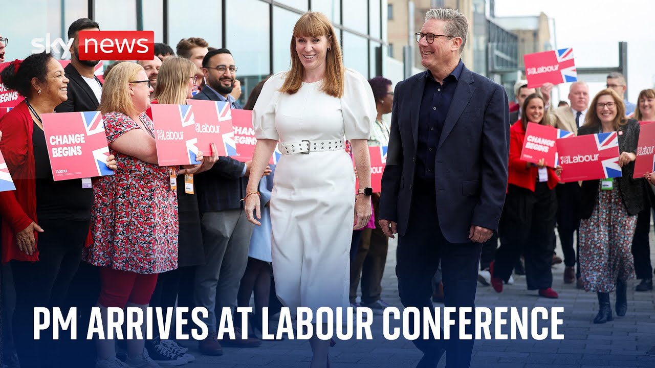 Sir Keir Starmer arrives at Labour Party Conference amid freebies row