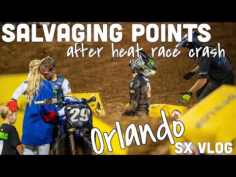 SALVAGING POINTS AFTER HEAT RACE CRASH IN ORLANDO - Christian Craig Monster Energy Supercross Vlog