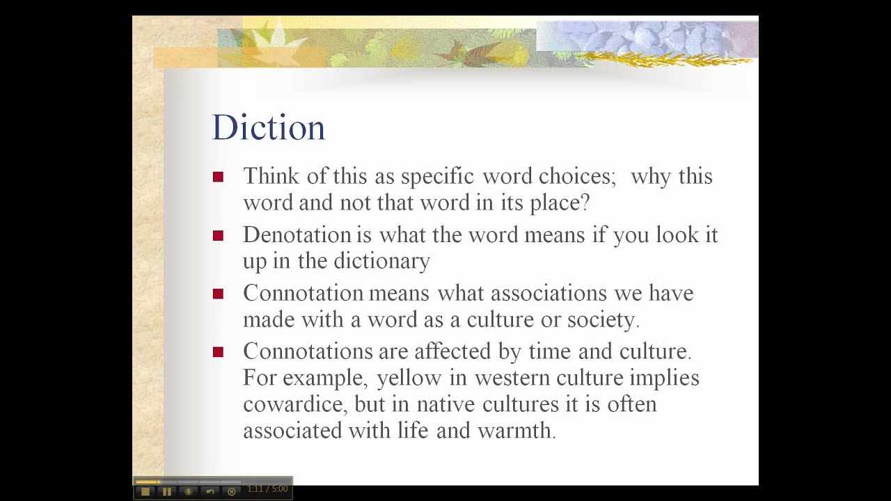 What Is Diction In Poetry