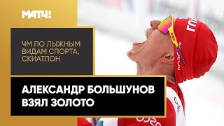 Александр Большунов завоевал золотую медаль в скиатлоне на чемпионате мира в Оберстдорфе