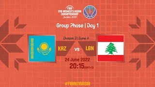 Әйелдер командалары арасындағы U-16 Азия Чемпионаты 2022 - Топтық кезең: Қазақстан vs Ливан