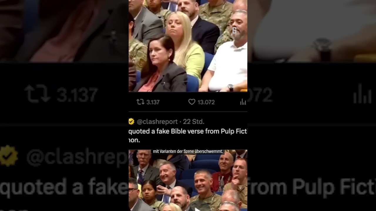 Hegseth zitiert »Pulp Fiction« statt Bibel | DER SPIEGEL Shorts