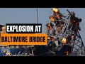 Baltimore Explosion | Demolition at Baltimore bridge collapse site | News9 #baltimore