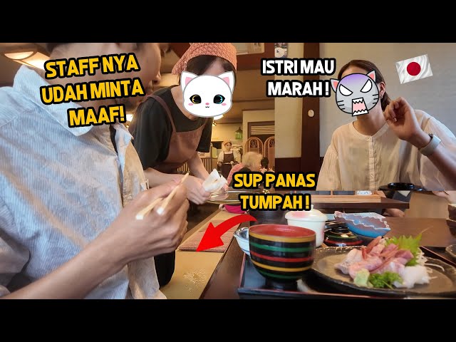 ISTRI HAMPIR MARAH ! MUKA SERIUS ! STAF RESTORAN NUMPAHIN SUP PANAS KE AKU !
