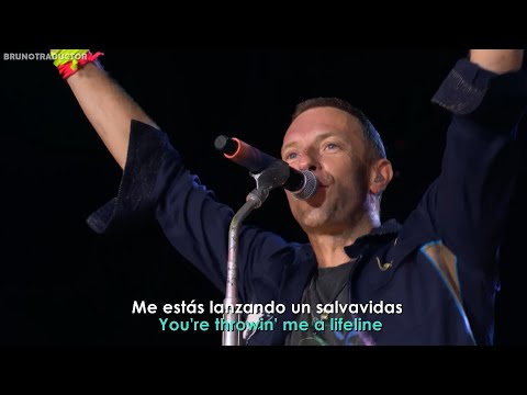 Coldplay - feels like i'm falling in live // Lyrics + Español // Video Oficial