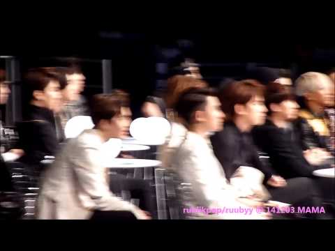 141203 MAMA in Hong Kong - EXO waiting Album of Year to be announced + Reaction to Win!!!