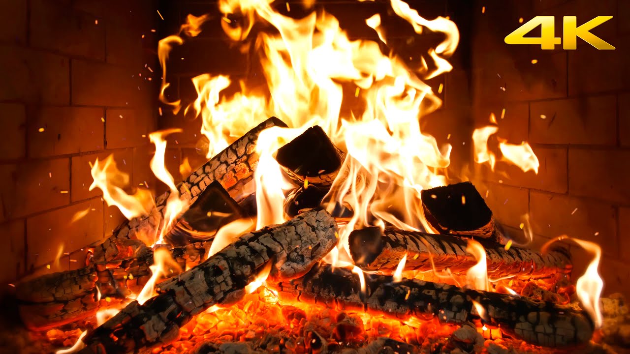 🔥 Relaxing Fireplace Ambience with Slow-Burning Logs and Peaceful Crackles for Deep Relaxation