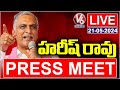 Live : Harish Rao Press Meet At Telangana Bhavan | V6 News