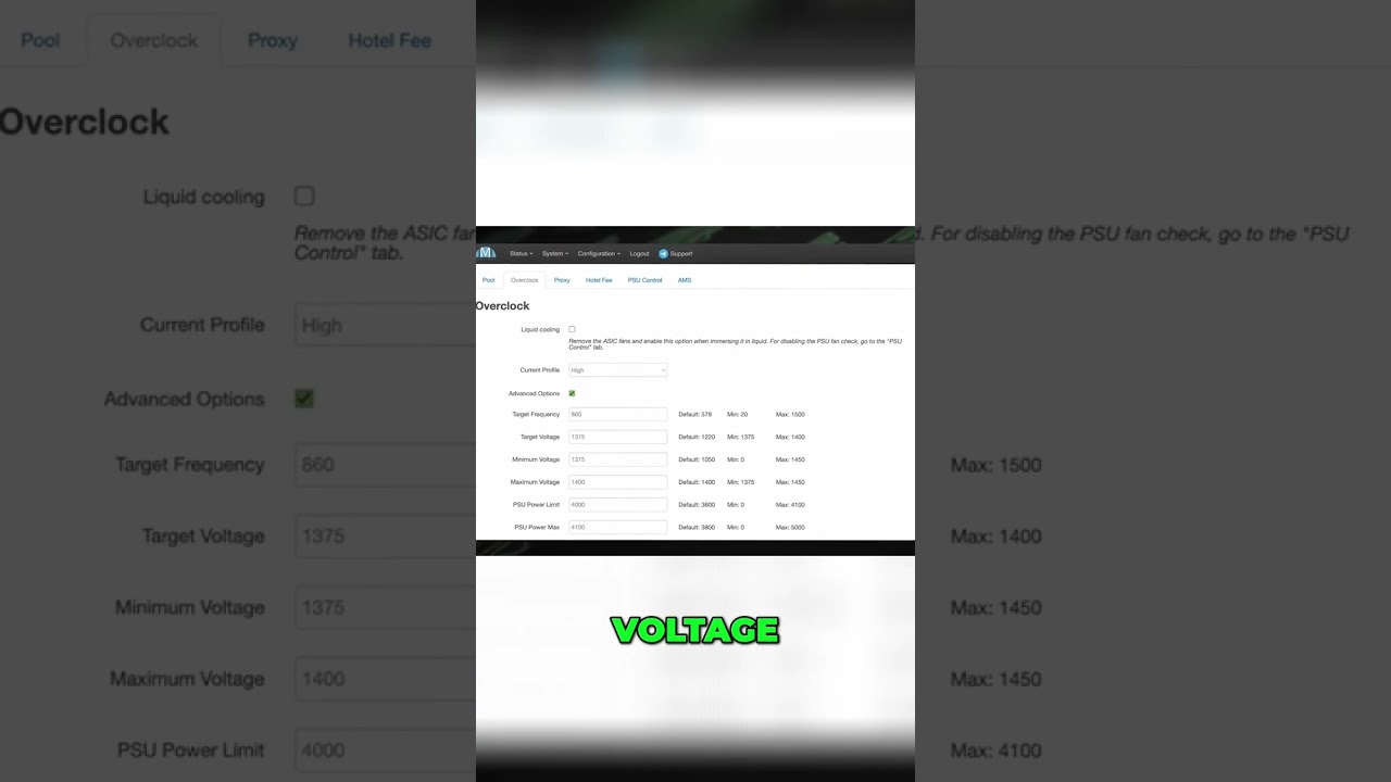 Mining Overclock Settings: High vs Low - See the Difference! shorts