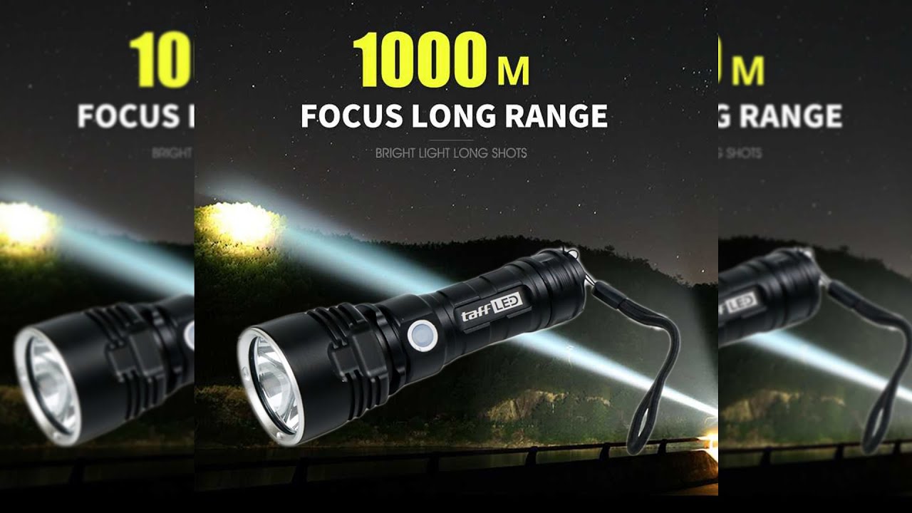 Pratinjau video produk TaffLED Senter LED USB Rechargeable XLM-L2 25W 1000 Lumens Without Battery - XLM-L2