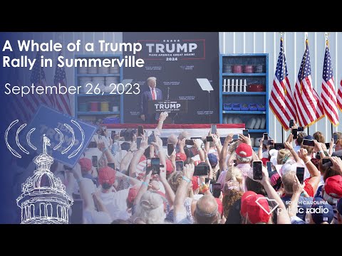 screenshot of youtube video titled A Whale of a Trump Rally in Summerville | South Carolina Lede