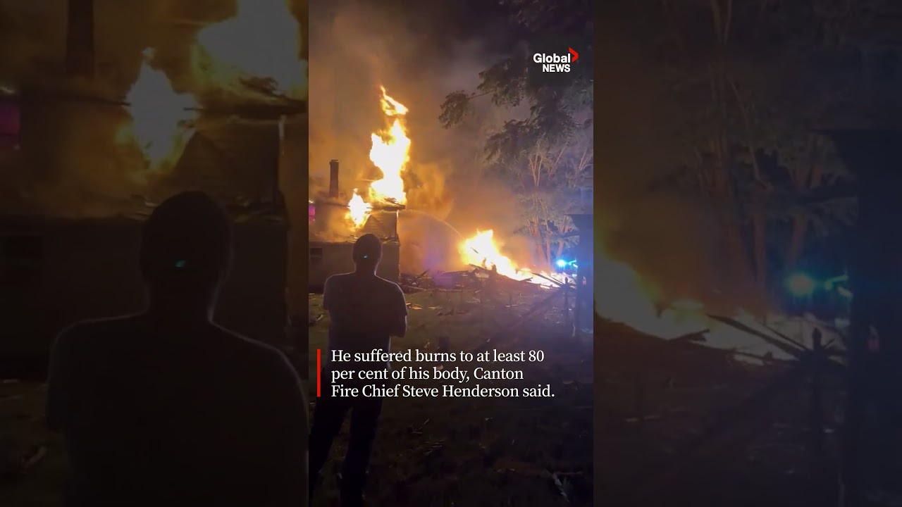 Caught on camera: Home explodes in Ohio, man severely injured