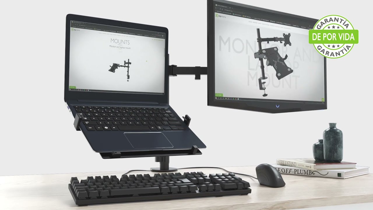 Video Klip Xtreme KMM-301 - Soporte para Monitor y Laptop, Negro, 13" a 32" , Peso Máximo 8Kg, Acero con capa de pintura electrostática