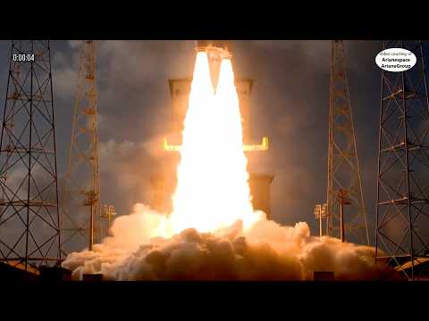 Štart rakety Ariane 62 s družicou MTG-I 2 na palube.