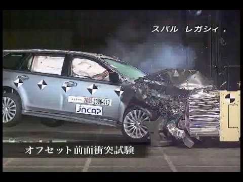 Видео краш-теста Subaru Legacy универсал с 2009 года