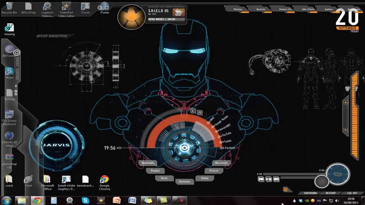 Iron man aero theme for windows 7 os goooodh33t