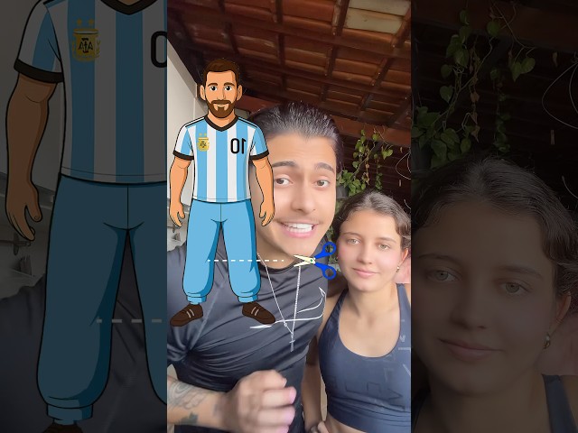 Cortei a CALÇA do MESSI 😱 #shorts