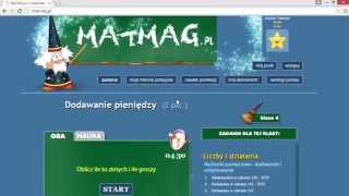 MATMAG.pl po zalogowaniu