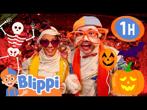 Blippi and Meekah's Halloween Quest  | Blippi Painting for Kids  | Moonbug Kids - Art for Kids 🖌️