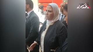 وزيرة التضامن الاجتماعي تتابع حادث حريق كنيسة أبو سيفين بإمبابة