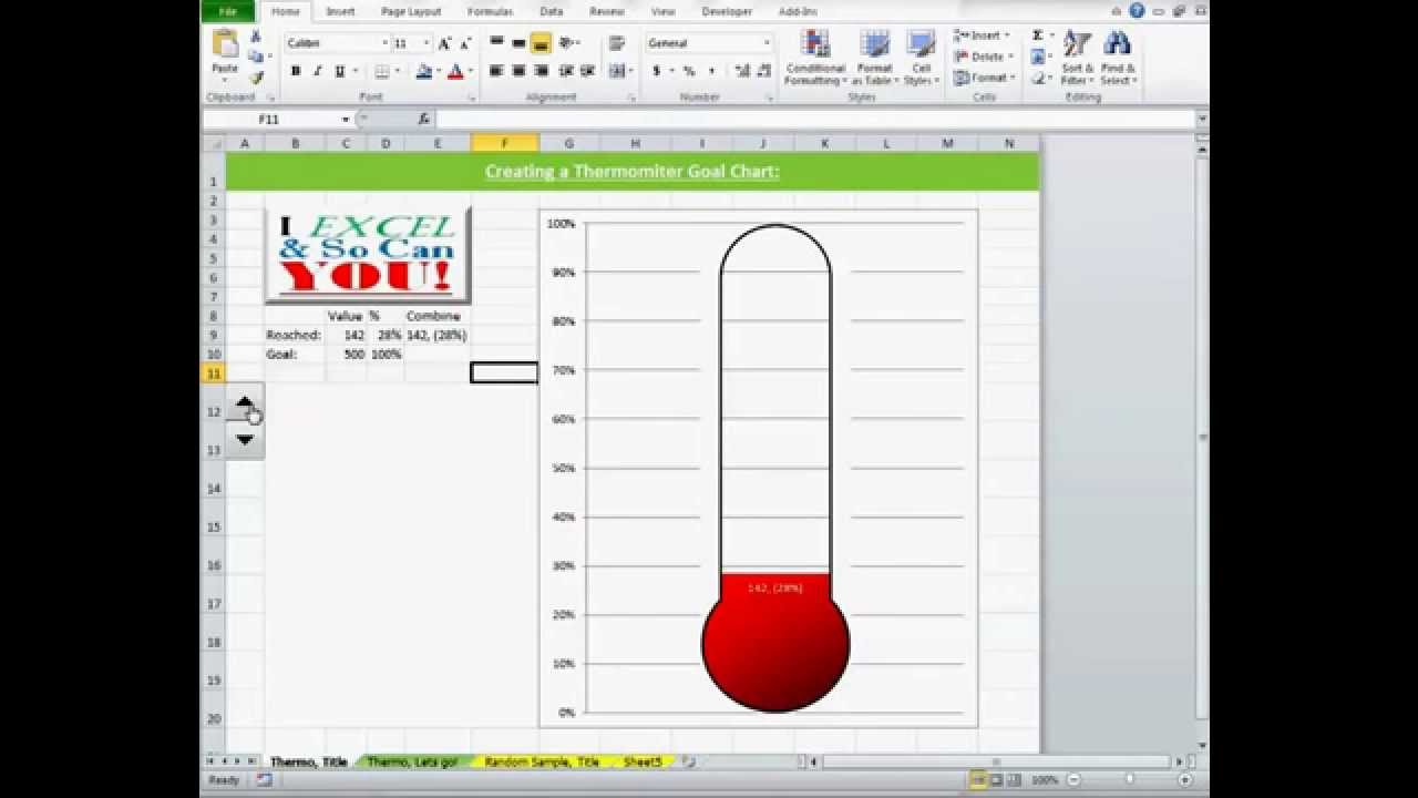 creating-a-thermometer-goal-chart-in-excel-youtube