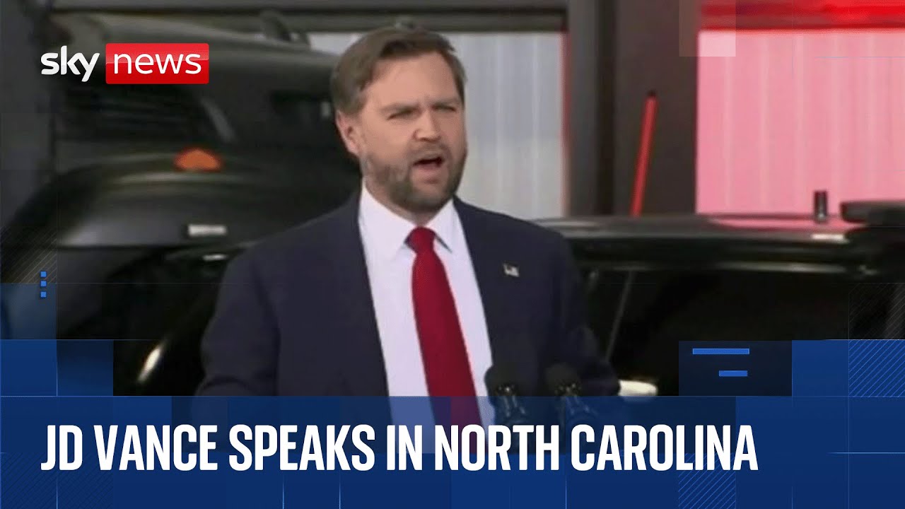 US Vice President JD Vance speaks during visit to North Carolina