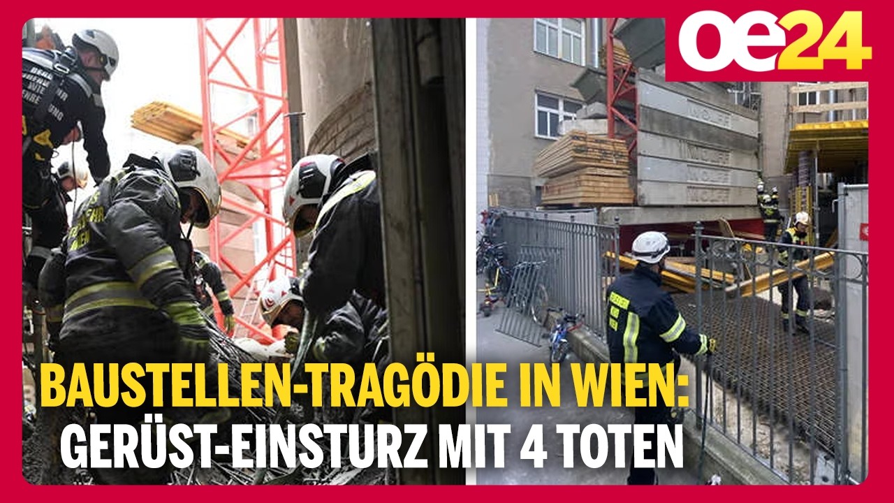 Baustellen-Tragödie in Wien: Gerüst-Einsturz mit 4 Toten