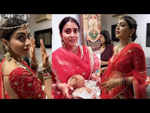 Actress Shriya Saran celebrates Karwa Chauth with her husband Andrei, adorable moments Actress Shriya Saran celebrates Karwa Chauth with her husband Andrei, adorable moments