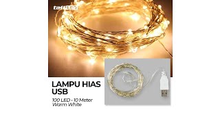 Pratinjau video produk TaffLED Lampu Hias String Lights IP65 USB 100 LED 10 Meter Warm White - TDC-01