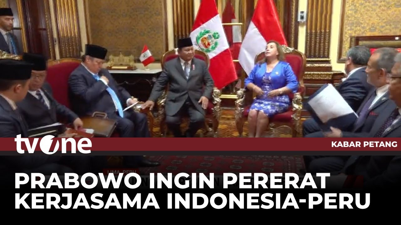 Momen Presiden Peru, Dina Boluarte Menyambut Presiden Prabowo | Kabar Petang tvOne