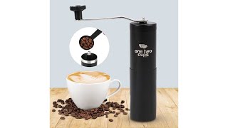 One Two Cups Alat Penggiling Kopi Manual Coffee Bean Grinder - E810 - Black - 1