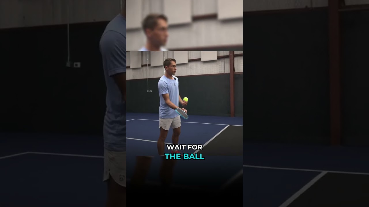 Keeping it simple in the ready position for quicker reactions 👌⁠ #shorts #pickleball #pickleballtips