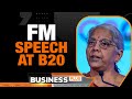 Key Takeaways of FM Nirmala Sitharamans Speech at B20 Summit | Business News Today | News9