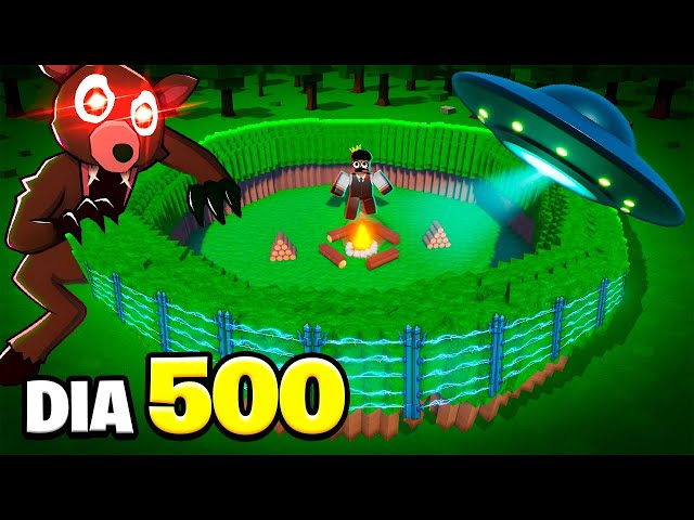 CRIEI A BASE GIGANTE COM TECNOLOGIA ALIEN E SOBREVIVI 500 DIAS NO 99 NIGHTS IN THE FOREST!!!!