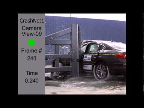 Teste de acidente de vídeo Infiniti M56 desde 2010