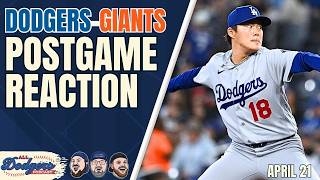 Dodgers Offense Sputters, Can't Overcome Rough First Inning from Yamamoto in Loss to Giants