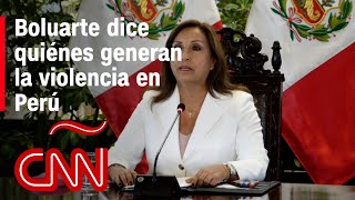 Dina Boluarte pide una tregua nacional para entablar mesas de diálogo en Perú
