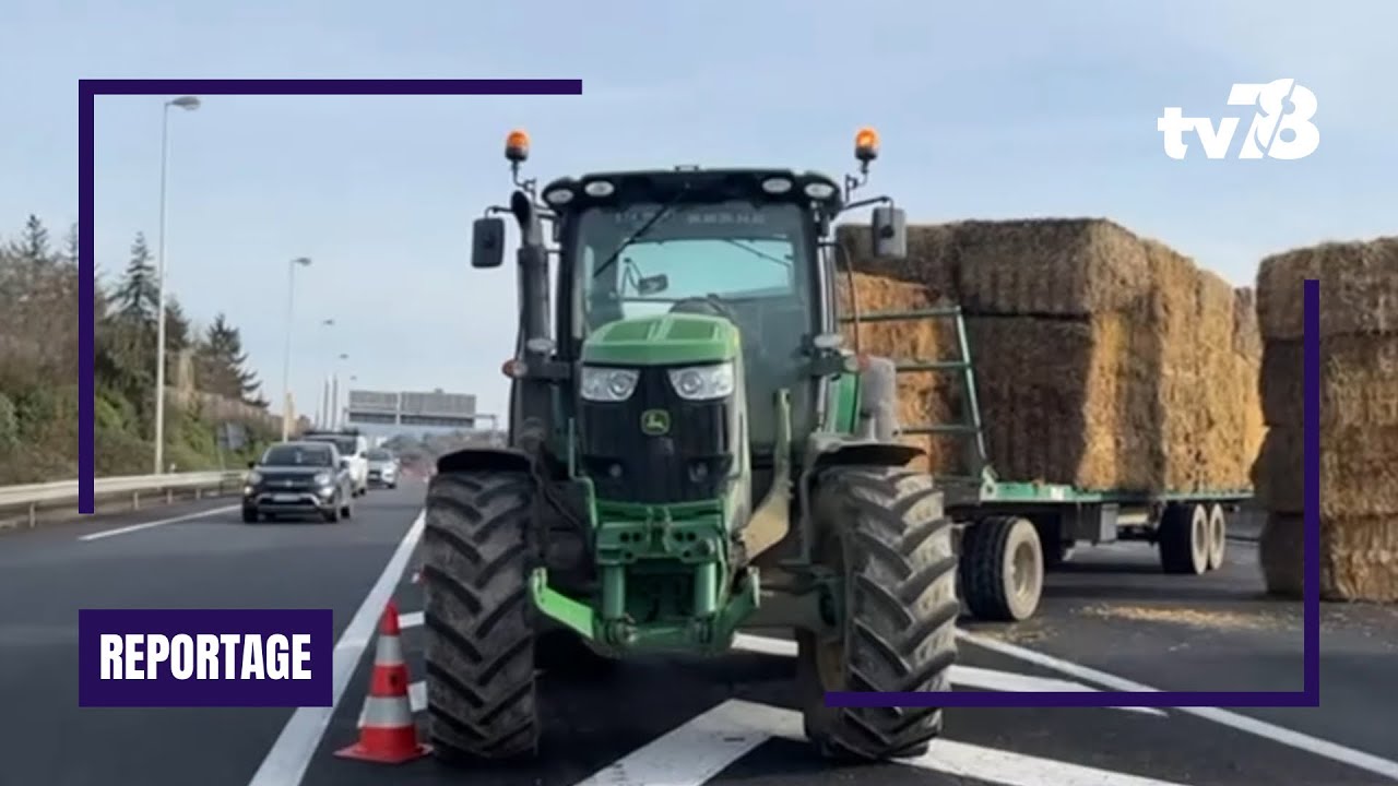 Les agriculteurs des Yvelines bloquent l’A13 depuis le début de l’après-midi