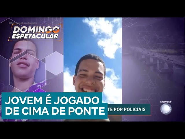 Jovem morre ao ser jogado de ponte por policiais militares