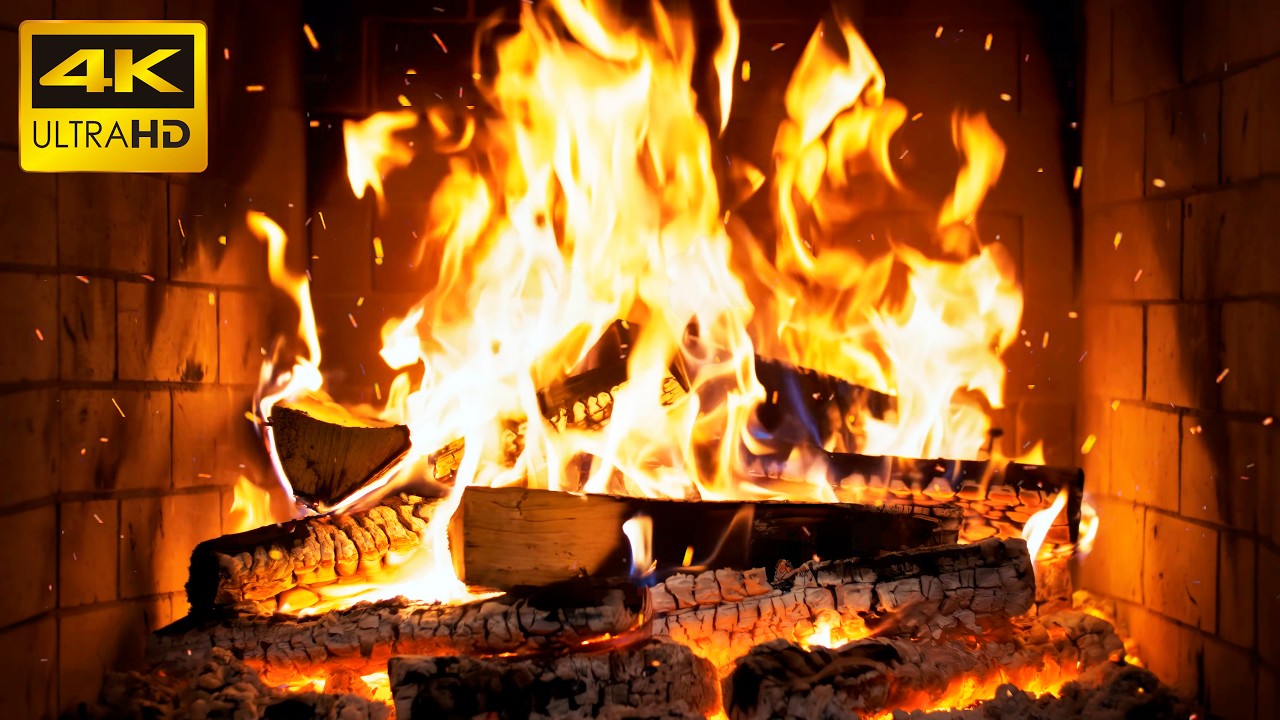 🔥 The Best Burning Fireplace with Endless Firelight with ASMR Crackling for Evening Relaxation