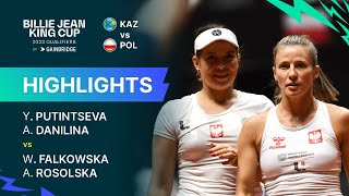 Billie Jean King Cup Qualifier - Kazakhstan vs Poland: Anna Danilina / Yulia Putintseva vs Alicja Rosolska / Weronika Falkowska (post-match interview)