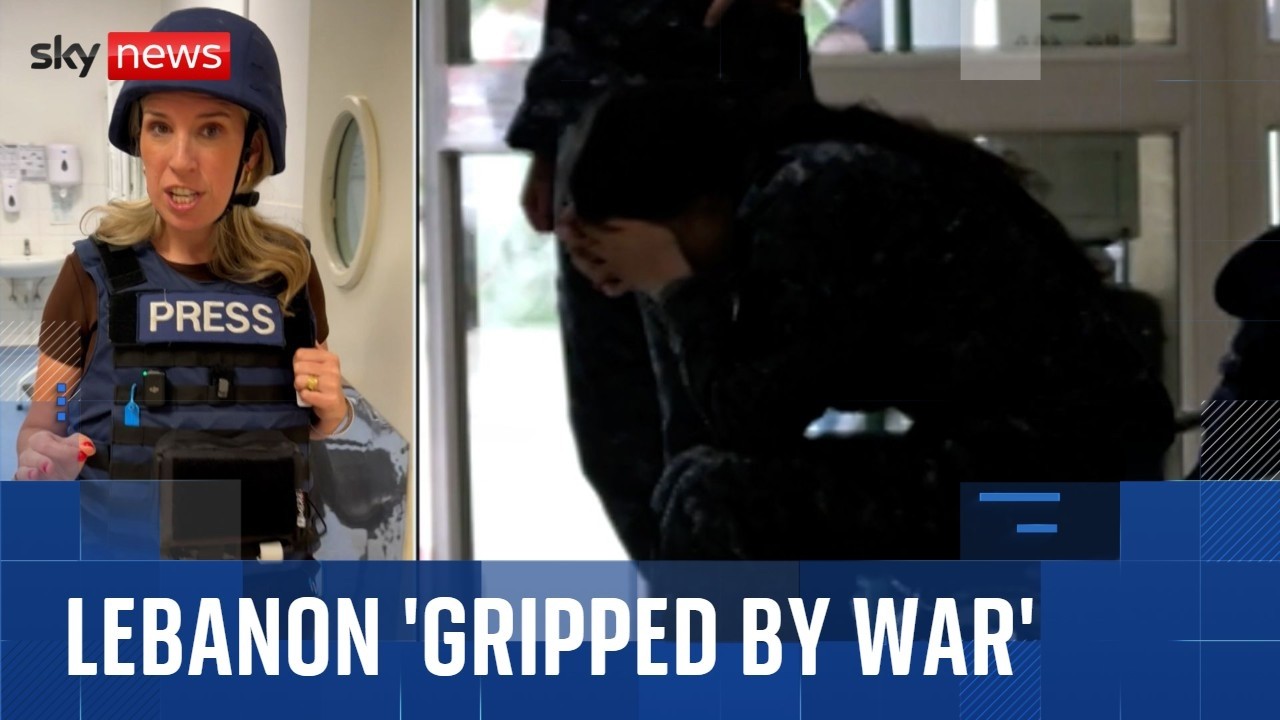 Sky News goes inside Lebanon's frontline hospital as children flee Israeli sonic booms