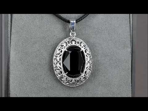 Кулон из белого золота с раухтопазом 