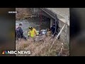 Fishermen discover man trapped in mangled truck under Indiana highway