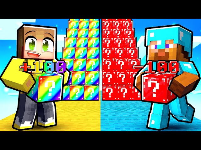 Valsspelen In Een Lucky Block Race Tegen Pro! (Minecraft)