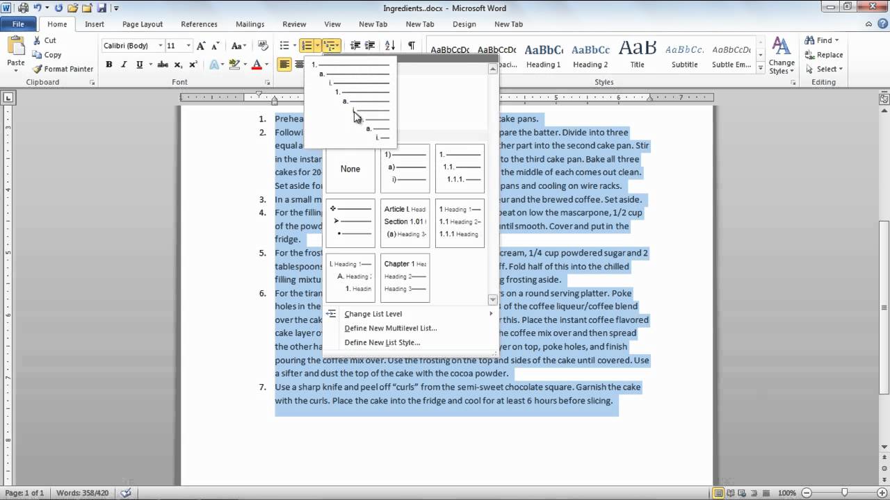 How To Use Bullets And Edit A List In Microsoft Word 2010 YouTube