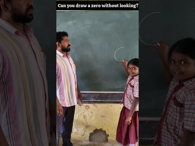 Can you draw a circle without looking? #education #maths #students #school #youtubeshorts